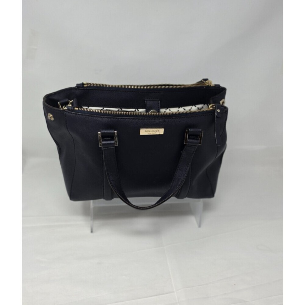 Kate Spade Newbury Lane Blue Small Satchel Crossbody Bag Saffiano Leather Loden - Picture 4 of 16